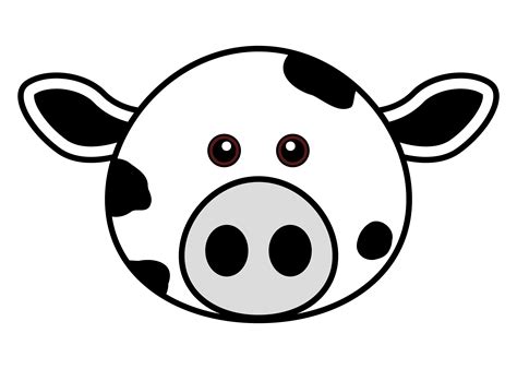 Cute Cow Face. 341436 Vector Art at Vecteezy