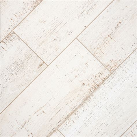 Pier White Wood Plank Porcelain Tile - 6 x 36 - 100199967 | Floor and Decor