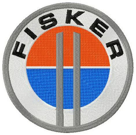 Fisker Automotive logo machine embroidery design