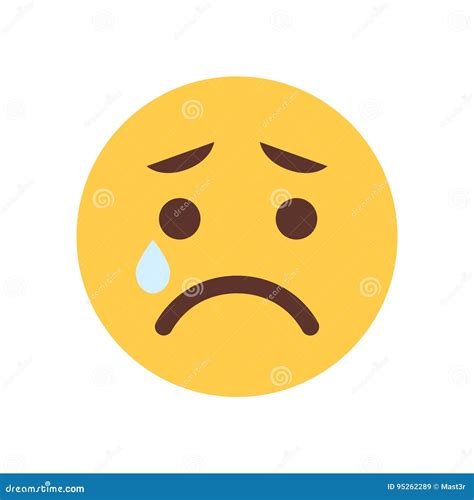 Yellow Cartoon Face Cry Sad Upset Emoji People Emotion Icon Stock Vector - Illustration of emoji ...