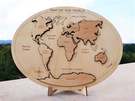 Wooden Map of the World Puzzle. Wooden World Map Puzzle. - Etsy | World map puzzle, Map puzzle ...