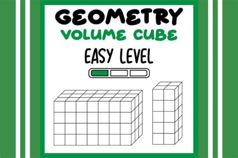 Geometry Volume Unit Cube (Easy Level) Graphic by Designood · Creative Fabrica