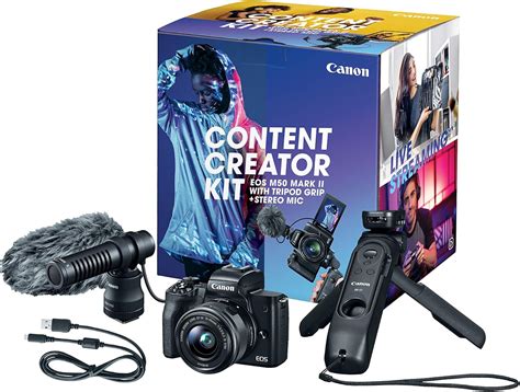 50% Off Discount Canon EOS M50 Mark II Content Creator Kit, Mirrorless ...