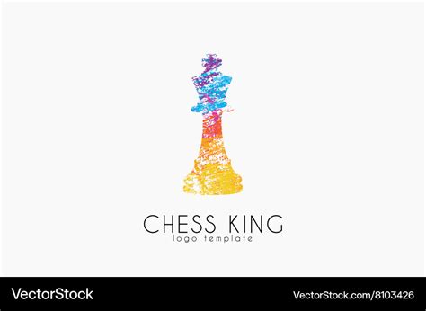 Chess king logo logo king logo creative Royalty Free Vector