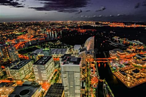 Night View from Yokohama Landmark Tower Stock Image - Image of cityscape, mirai: 234262125