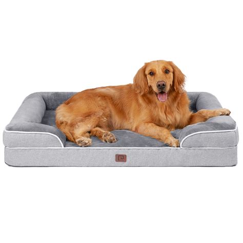 EHEYCIGA Memory Foam Orthopedic Dog Bed XL with Sides, Waterproof Liner Dog Beds for Extra Large ...