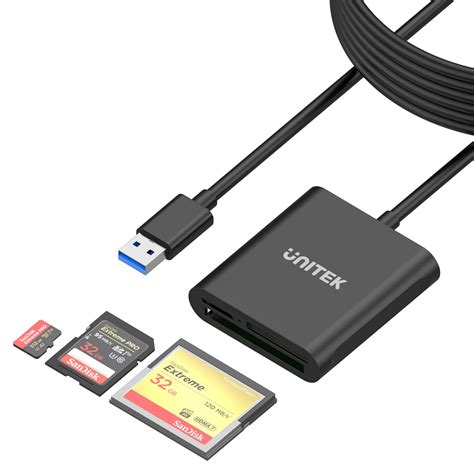 Buy UnitekSD Card Reader USB, Aluminum 3-Slot USB 3.0 Card Reader for SD Micro SD TF SDXC SDHC ...