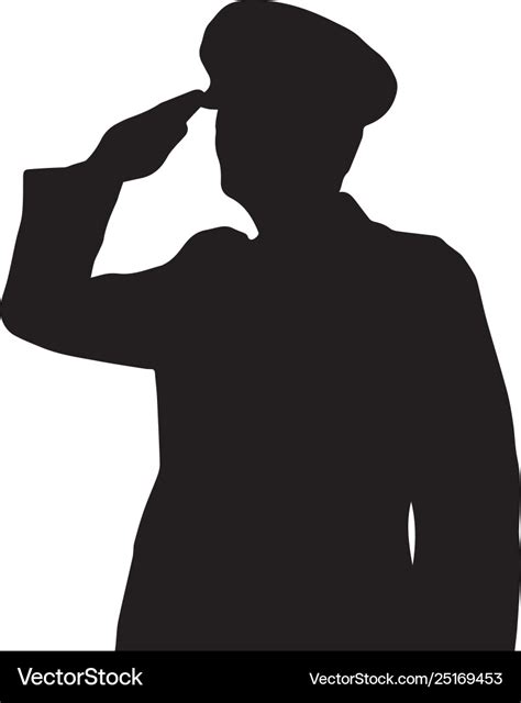 Military salute Royalty Free Vector Image - VectorStock