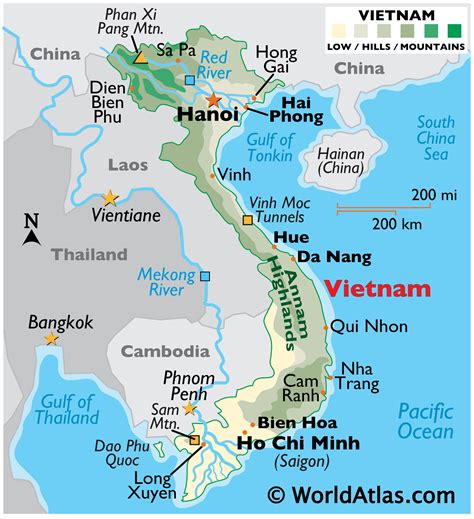 map of vietnam