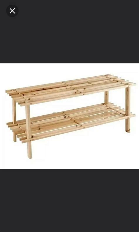 ikea wooden shoe rack, Furniture & Home Living, Furniture, Shelves, Cabinets & Racks on Carousell