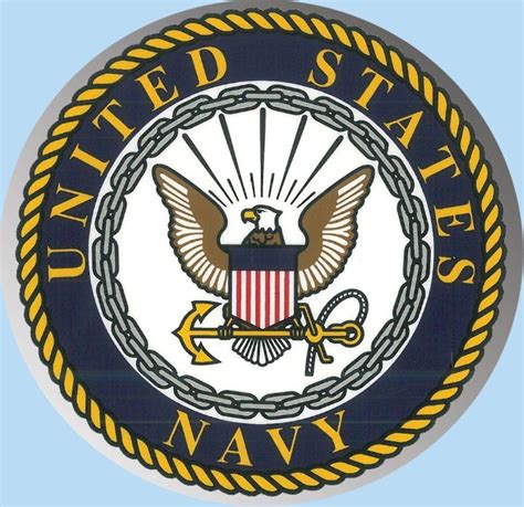 U.S. Navy Crest Large 12" Round Chrome Decal – Military Republic