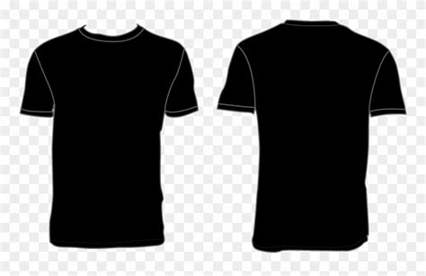 Front Back Black Long Sleeve Shirt Template