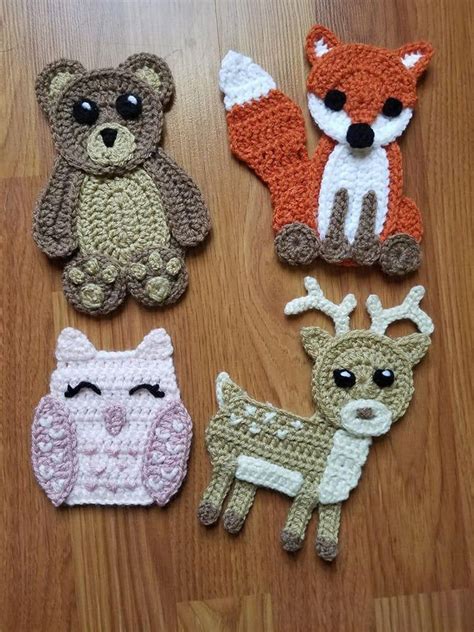 Crochet Animal Appliques - Free Patterns Web These Crochet Animal ...