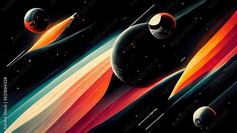 Retro futuristic, space wallpaper. 4K vintage background, colorful vintage abstract galaxy ...