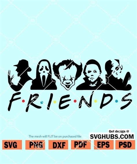 Horror Friends Halloween SVG, Horror Friends SVG, Friends Halloween SVG