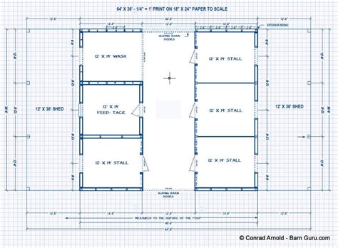 4 Stall Horse Barn Plans