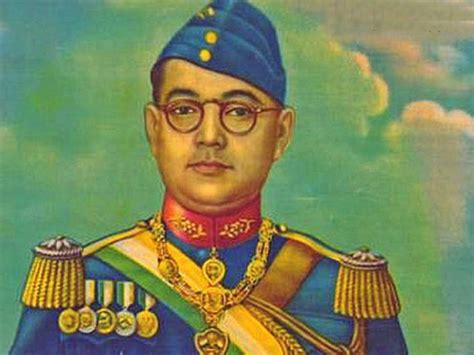 Download Portrait Painting Of Netaji Bose In Blue Uniform Wallpaper ...