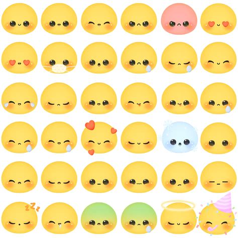 Cute Kawaii Printable Emojis Clipart Commercial Use Png Clip Art | The Best Porn Website