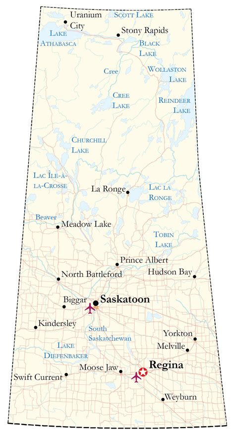 Saskatchewan Town Map