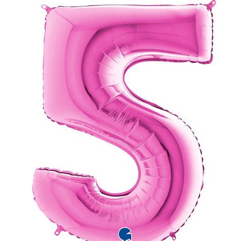 PINK NUMBER 5 BALLOON – The London Balloon Shop