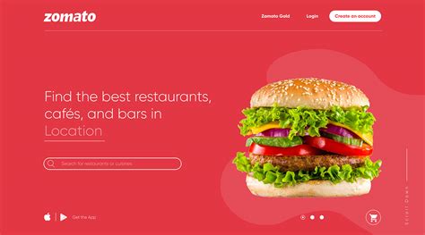 ZOMATO WEBSITE ( LANDING PAGE UI) :: Behance