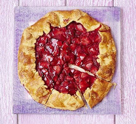 Rustic strawberry tart recipe | BBC Good Food