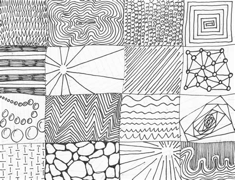 Thumbnails exploring line, point, shape, form, scale, pattern, composition, contrast and texture ...