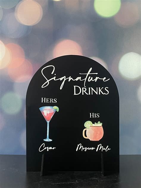 Create the Perfect Signature Drink Sign – Modern DIY Bride