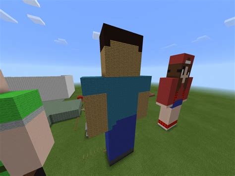 Steve statue 3D Minecraft Map