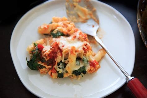 Spinach Baked Ziti Recipe (Vegetarian)