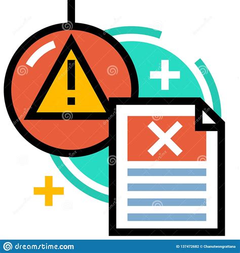 Business Threats LineColor Illustration Stock Vector - Illustration of ...