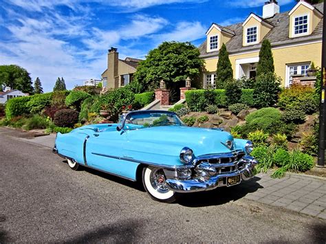 1953, Cadillac, Eldorado, Convertible, Blue, Classic, Old, Vintage, Original, Usa, 01 Wallpapers ...