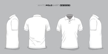 Premium Vector | Set of white polo shirt template with any view design for product advertising ...