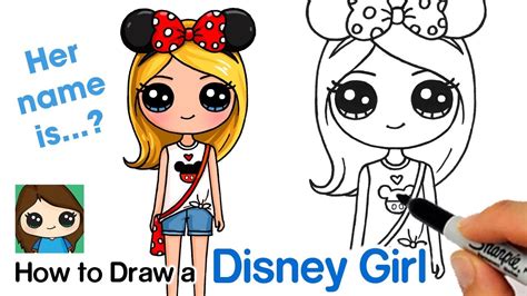 How to Draw a Disney Cute Girl Easy - Çocuk Gelişimi, Çocuk Eğitimi ...