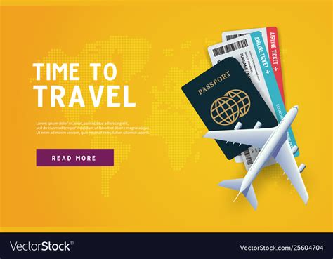 Time to travel vacation trip offer concept Vector Image