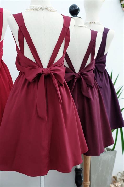 Dark red dress Burgundy dress Red Burgundy Bridesmaid dress | Etsy