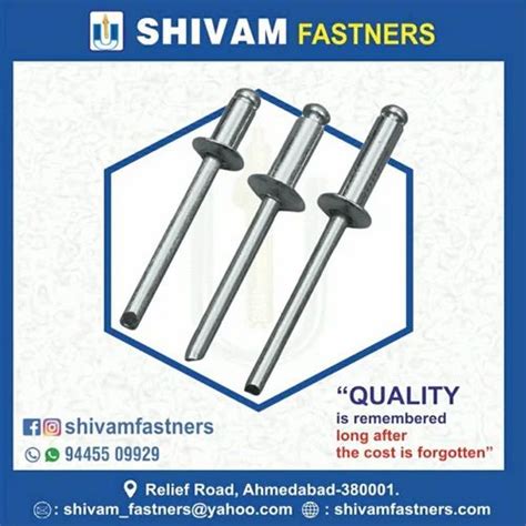 Polished Aluminium Pop Rivet, 1/4 Inch at Rs 500/piece in Ahmedabad ...