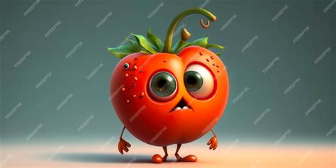 Premium Photo | Adorable tomato animated character