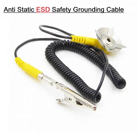 ESD Grounding Cable 1.5M ESD Anti Static Safety Clip