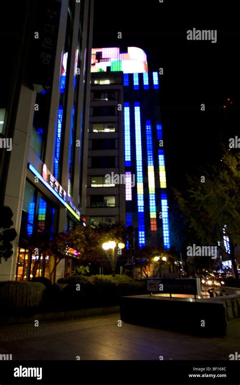 Building at Night Seoul south Korea Stock Photo - Alamy