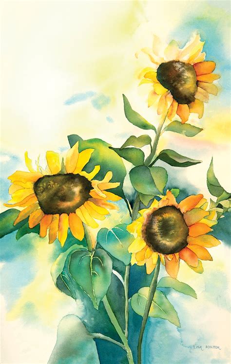 Sunflower Painting Print, Sunflower Watercolor, Sunflower Art Print ...