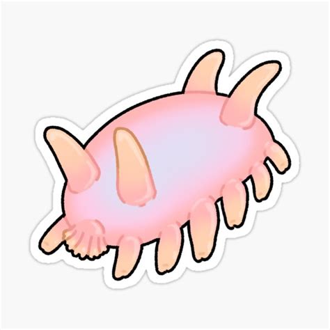 "Ocean Cuties Sea Pig (Scotoplanes globosa)" Sticker for Sale by ZoologicalRiley | Redbubble