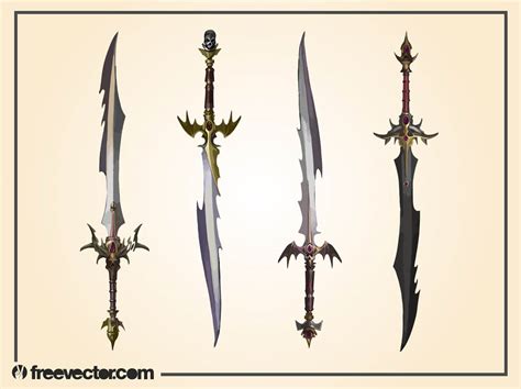 Fantasy Swords Vector Art & Graphics | freevector.com