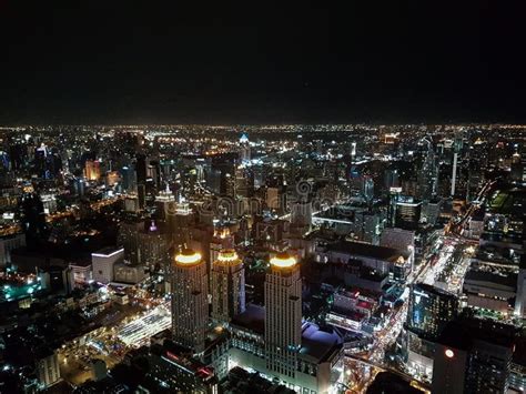 Bangkok skyline at night. editorial photo. Image of landmark - 120177211