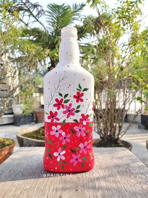 Colorful Flower Painted Bottle Art - Necessity eStore - Order Now!