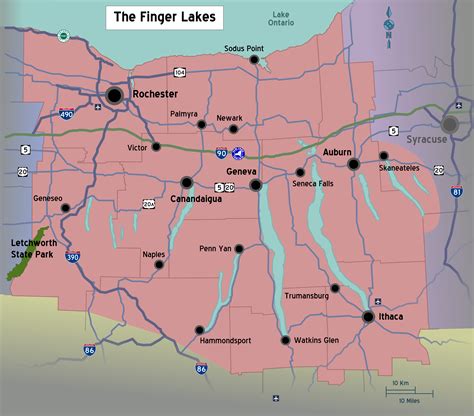 Image - New York State Finger Lakes Region political map.png - The Finger Lakes Wiki