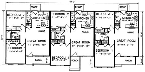 Multi-Family Plan 45364 | FamilyHomePlans.com