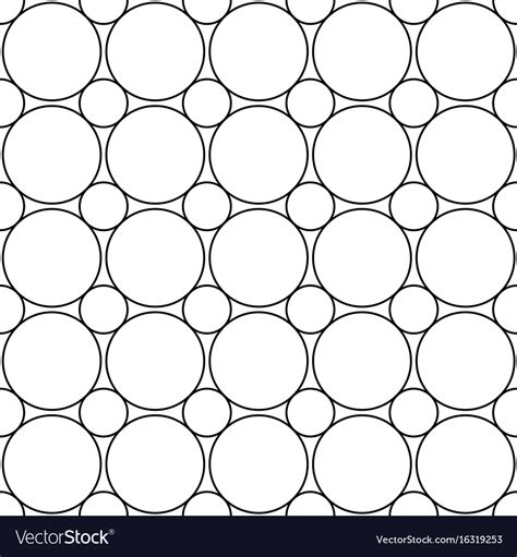 Seamless monochrome circle grid pattern - simple Vector Image