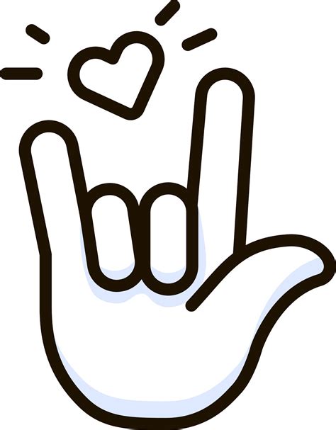 love hand sign emoji sticker 27766298 Vector Art at Vecteezy