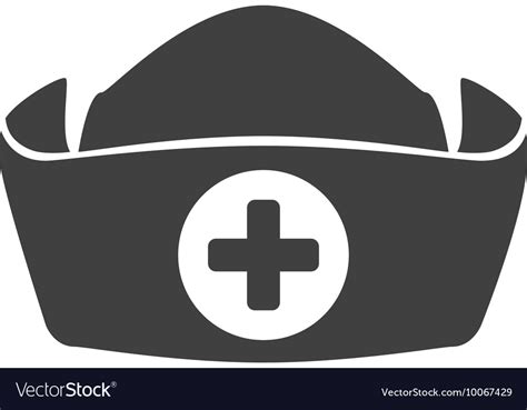 Nurse hat icon medical care design Royalty Free Vector Image